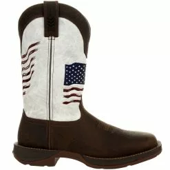 Rocky Boots Rocky DDB0312 White Distressed Flag Mens Western Boots