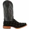 Durango Boots Durango Premium Exotics Black Pirarucu 12" Mens Western Boots